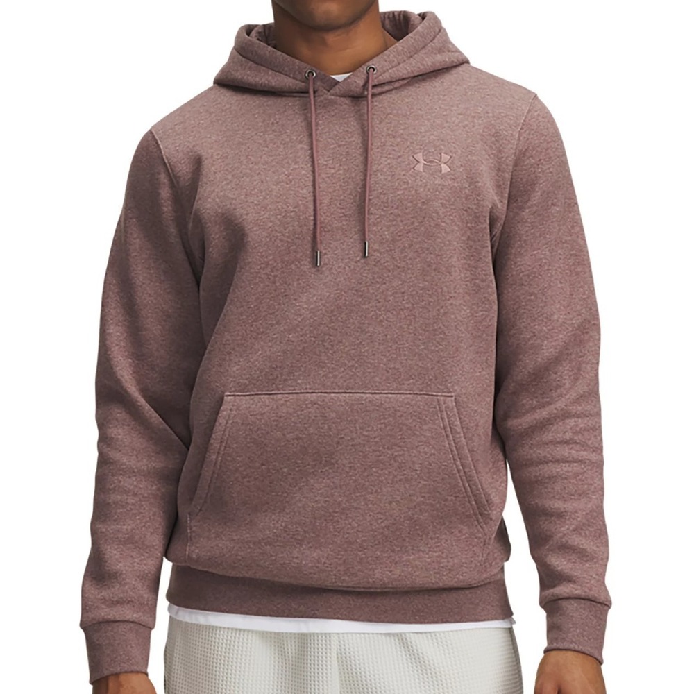 Under Armour Men's Icon Fleece Hoodie Sweatshirt Maroon Mist Size Medium